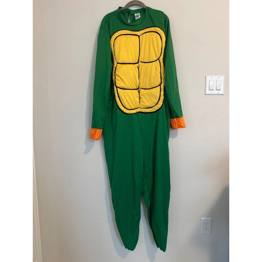 Spirit Halloween TMNT Michelangelo Costume Adult L/XL Turtles Jumpsuit Set-0626